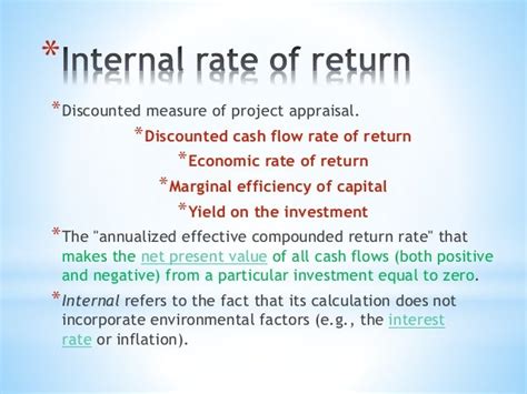 Public Investment Criteria: Economic Internal Rate of Return and .